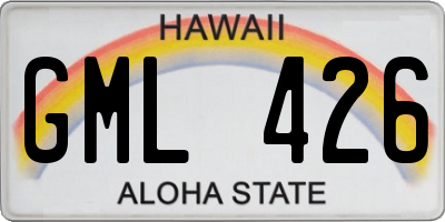 HI license plate GML426