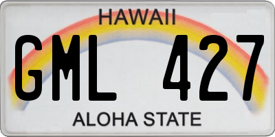 HI license plate GML427