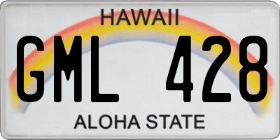 HI license plate GML428
