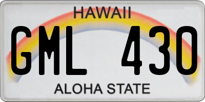 HI license plate GML430