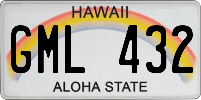 HI license plate GML432