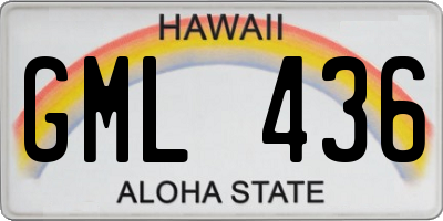 HI license plate GML436