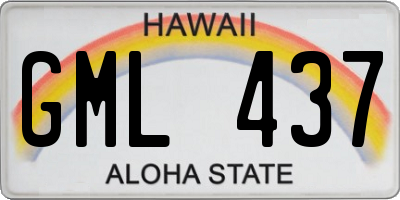 HI license plate GML437