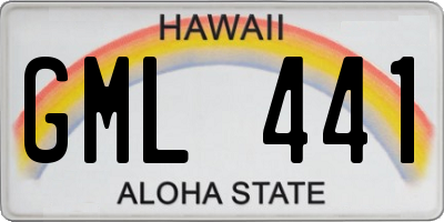HI license plate GML441