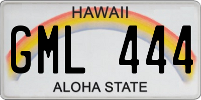 HI license plate GML444