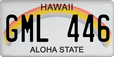 HI license plate GML446