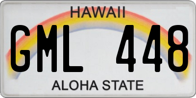 HI license plate GML448