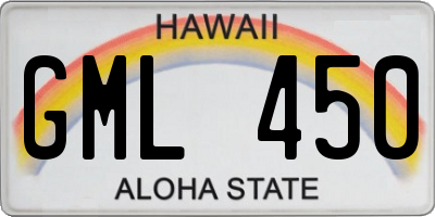 HI license plate GML450