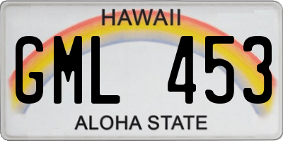 HI license plate GML453
