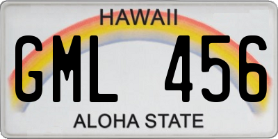 HI license plate GML456