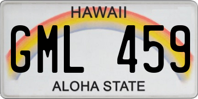 HI license plate GML459