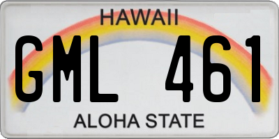 HI license plate GML461