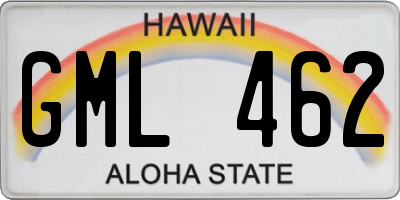 HI license plate GML462