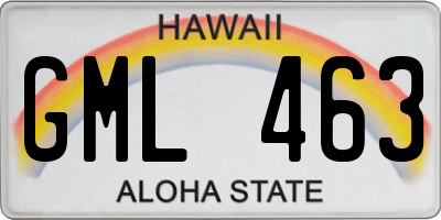 HI license plate GML463