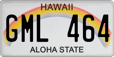 HI license plate GML464