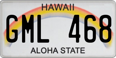 HI license plate GML468