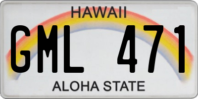HI license plate GML471