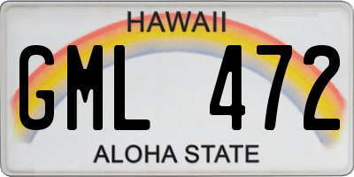 HI license plate GML472