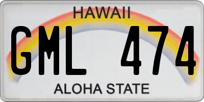 HI license plate GML474