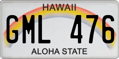 HI license plate GML476