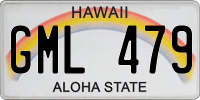 HI license plate GML479