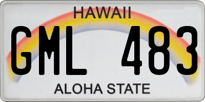 HI license plate GML483
