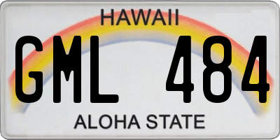 HI license plate GML484