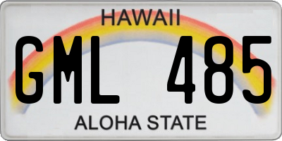 HI license plate GML485