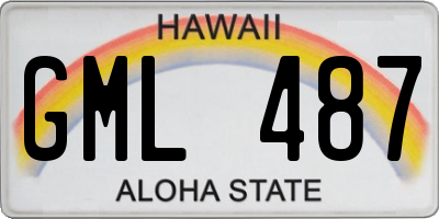 HI license plate GML487