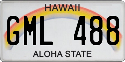 HI license plate GML488
