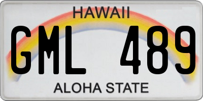 HI license plate GML489