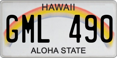 HI license plate GML490