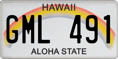 HI license plate GML491