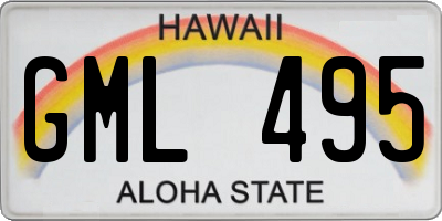 HI license plate GML495