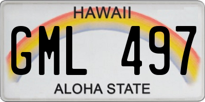 HI license plate GML497