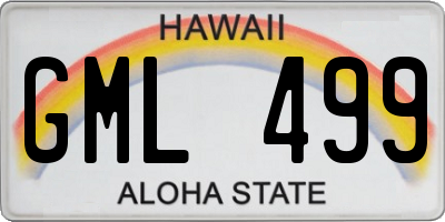 HI license plate GML499