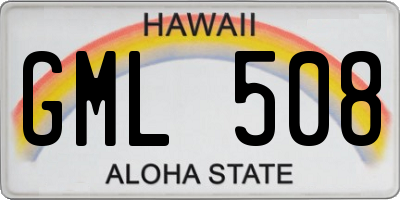 HI license plate GML508