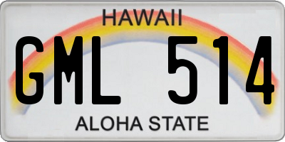 HI license plate GML514