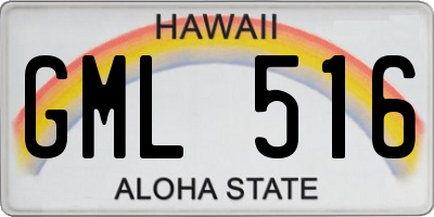HI license plate GML516