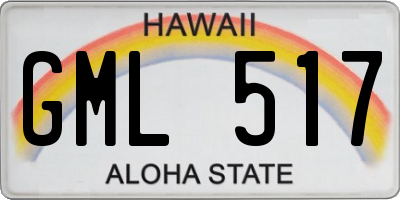 HI license plate GML517