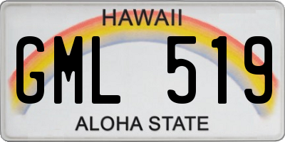 HI license plate GML519