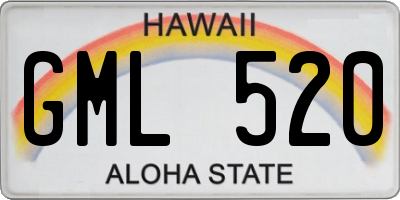 HI license plate GML520