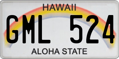 HI license plate GML524