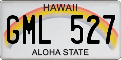 HI license plate GML527