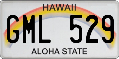 HI license plate GML529