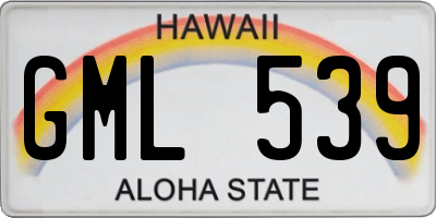 HI license plate GML539