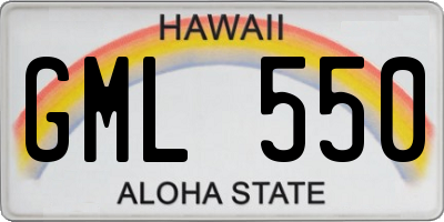 HI license plate GML550