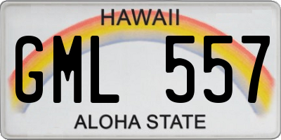 HI license plate GML557