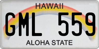 HI license plate GML559