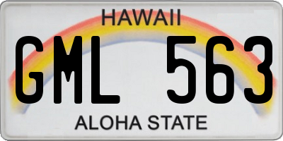 HI license plate GML563